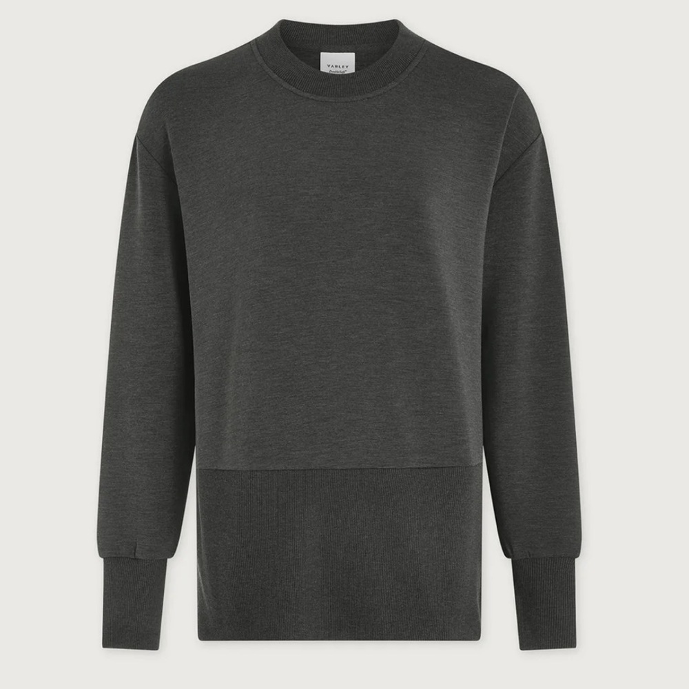 Varley Lowry Sweat doublesoft sweatshirt olive marl green like new large - Picture 3 of 14